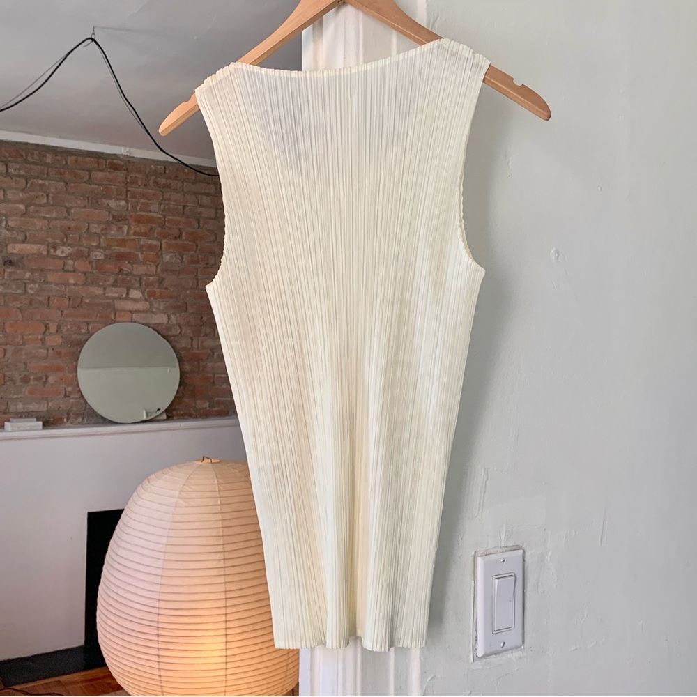 Issey Miyake Pleats Please Tank Ivory JP3 - Picture 6 of 11